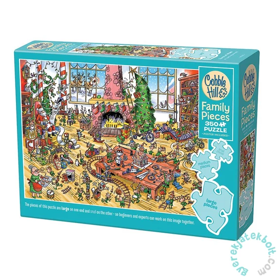Cobble Hill 350 db-os Family puzzle - Elves at Work (47019)