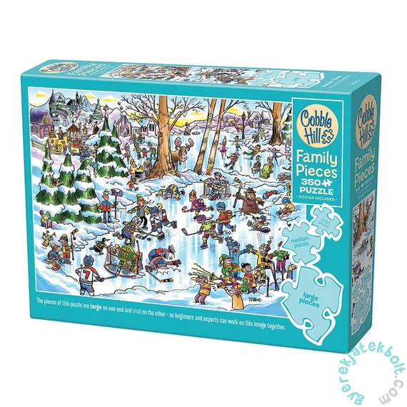 Cobble Hill 350 db-os Family puzzle - Hockey Town (47032)