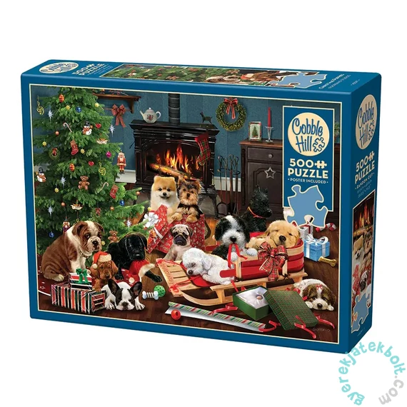 Cobble Hill 500 db-os puzzle - Christmas Puppies (45091)