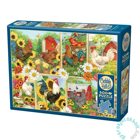 Cobble Hill 500 db-os puzzle - Cockadoodledoo (45141)
