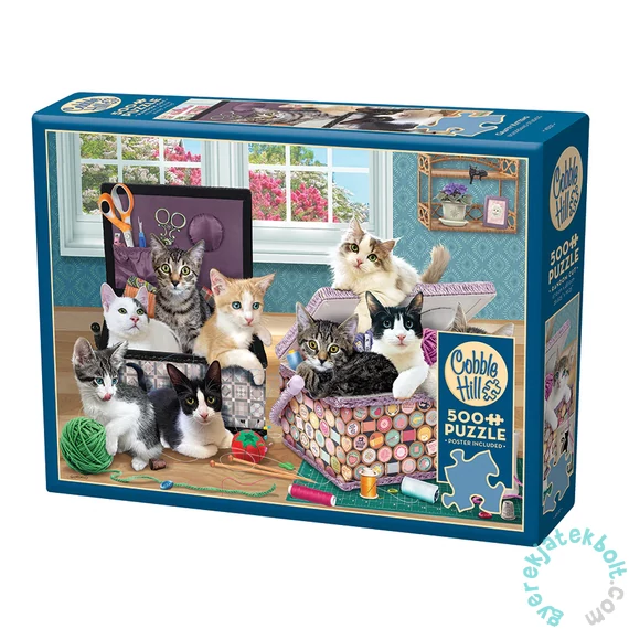 Cobble Hill 500 db-os puzzle - Crafty Kittens (45137)