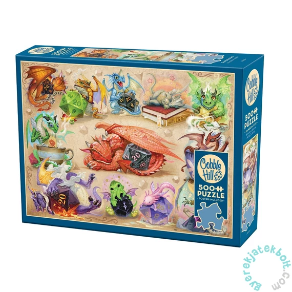 Cobble Hill 500 db-os puzzle - D20 Dragons (45128)