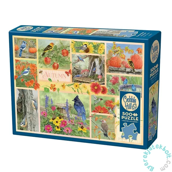 Cobble Hill 500 db-os puzzle - Garden Birds in Autumn (45103)