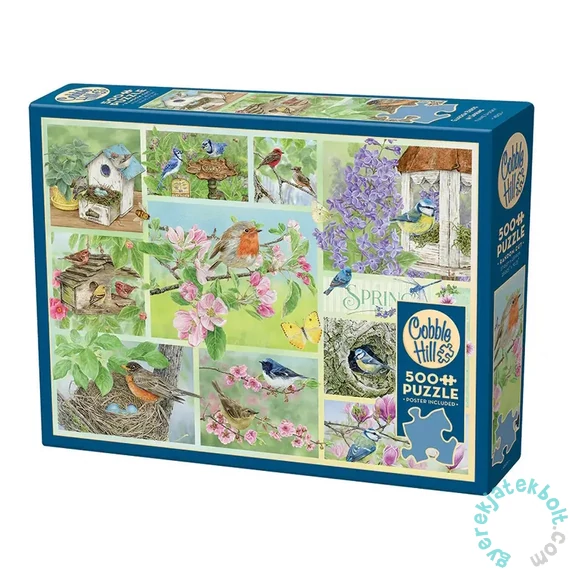 Cobble Hill 500 db-os puzzle - Garden Birds in Spring (45101)