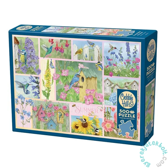 Cobble Hill 500 db-os puzzle - Garden Birds in Summer (45102)