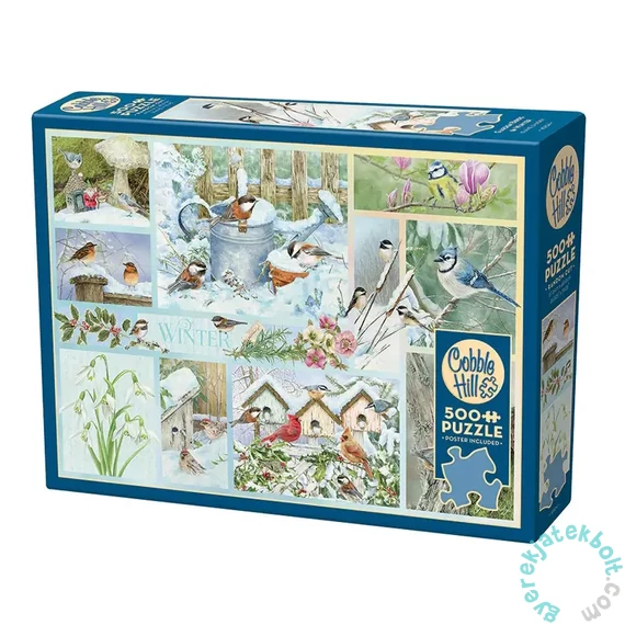 Cobble Hill 500 db-os puzzle - Garden Birds in Winter (45104)