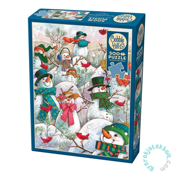 Cobble Hill 500 db-os puzzle - Hill of a Lot of Snowmen (45028)