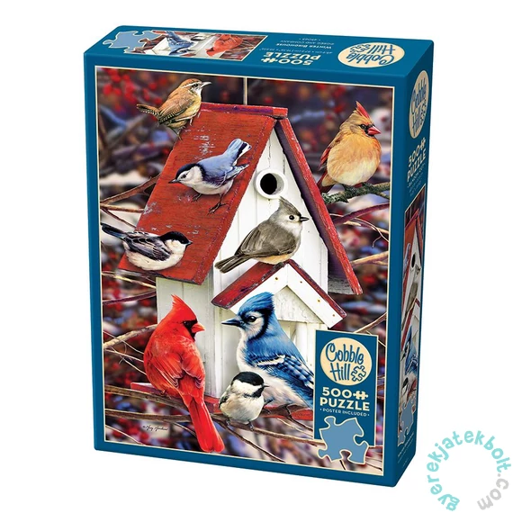 Cobble Hill 500 db-os puzzle - Winter Birdhouse (45065)