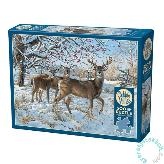 Cobble Hill 500 db-os puzzle - Winter Deer (45024)