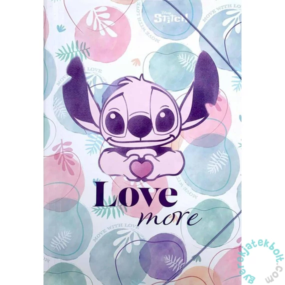 Coolpack - A/3 műanyag gumis mappa - Disney Fashion - Stitch - Love more (76535PTR)