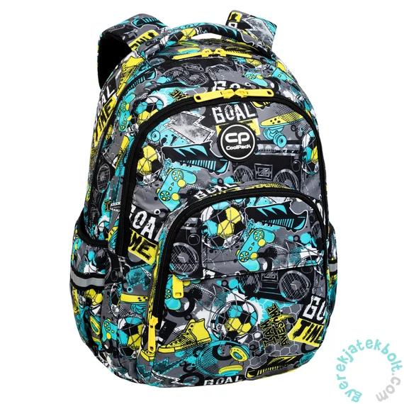 Coolpack - Basic Plus ergonomikus iskolatáska, hátizsák - 2 rekeszes - Goal Time (F003701)