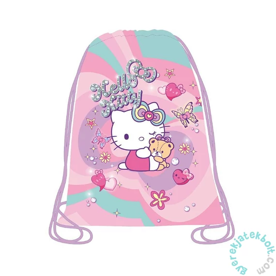 Coolpack - Beta zsinóros hátizsák, tornazsák - Hello Kitty - Pink (F054025)