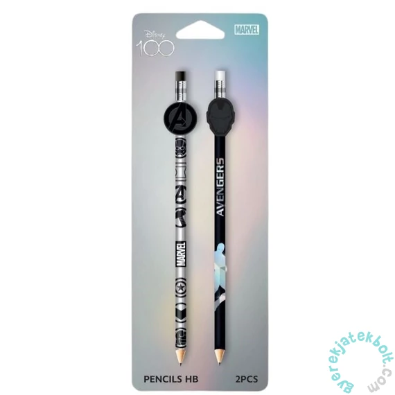 Coolpack - Black Collection - Marvel - avengers grafitceruza radírral - 2 db-os