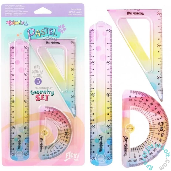 Coolpack - Colorino 3 db-os vonalzó szett - Pastel (03270PTR)