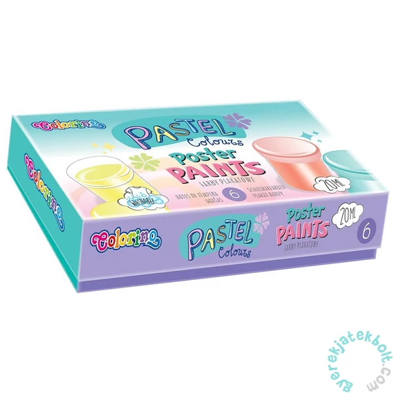 Coolpack - Colorino 6 színű plakát festék készlet - Pastel (84989PTR)