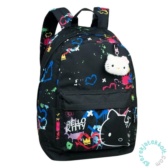 Coolpack - Cross iskolatáska, hátizsák - 1 rekeszes - Hello Kitty -  Black Neon (F026034)