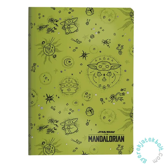 Coolpack - Disney - Mandalorian 60 lapos A/5 jegyzetfüzet - kockás - háromféle (60701PTR)
