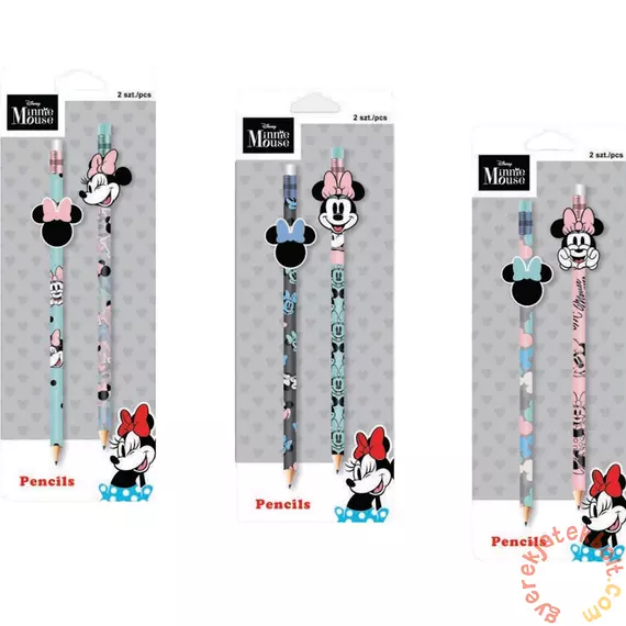 Coolpack - Disney - Minnie Mouse HB grafitceruza radírral - 2 db-os - háromféle (16500PTR)