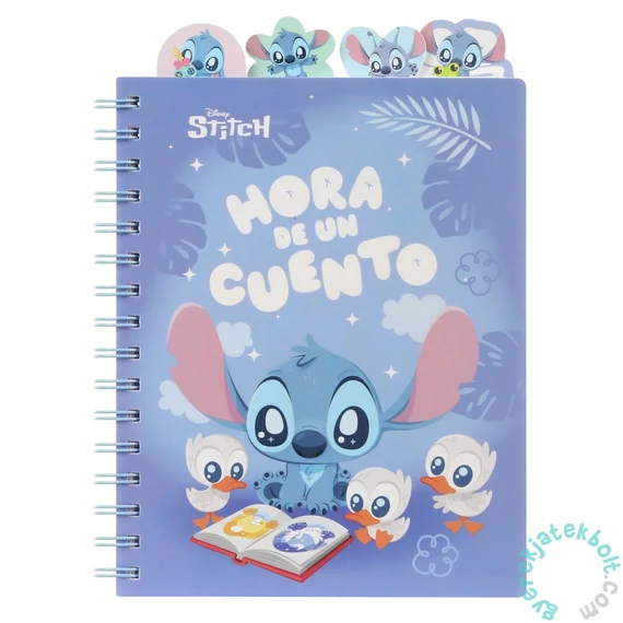 Coolpack - Disney - Stitch A/5 spirálfüzet - Hora de un cuento - kockás (75071PTR)