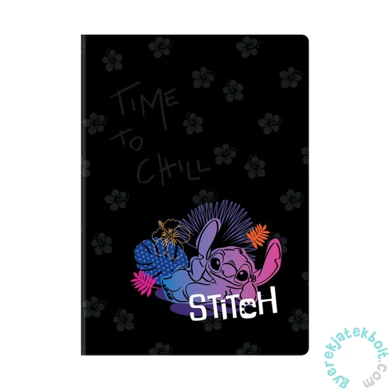 Coolpack - Disney Stitch - Black 60 lapos A/5 jegyzetfüzet - kockás - Chill (91637PTR)