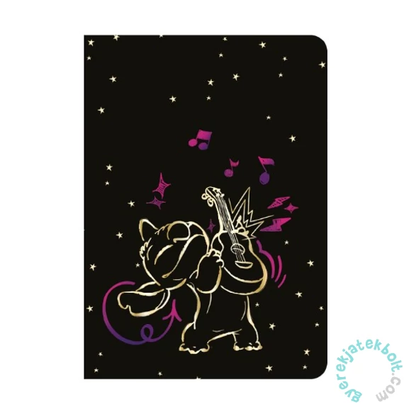 Coolpack - Disney Stitch - Gold 60 lapos A/5 jegyzetfüzet - kockás (96274PTR)