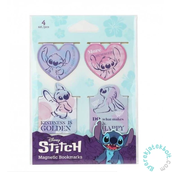 Coolpack - Disney - Stitch mágneses könyvjelző - 4 db-os - Kindness is Golden (75378PTR)