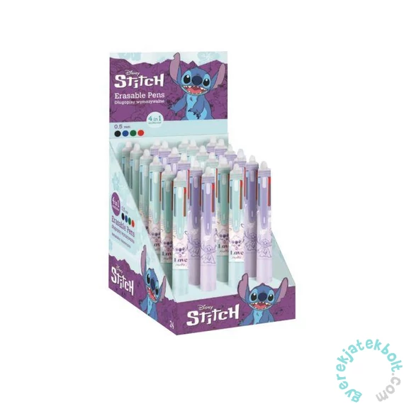 Coolpack - Disney - Stitch négyszínű radírozható golyós toll - kétféle (81058PTR)