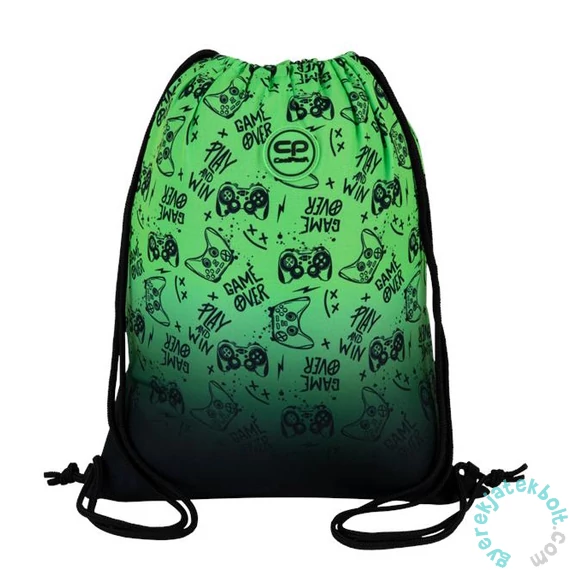 Coolpack - First zsinóros hátizsák, tornazsák - Gradient Green - Game Over (F159969)