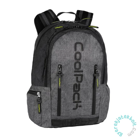 Coolpack - Impact ergonomikus iskolatáska, hátizsák - 2 rekeszes - Black Grey