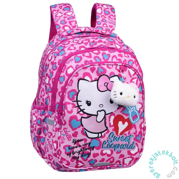 Coolpack - Jerry ergonomikus iskolatáska, hátizsák - 3 rekeszes - Hello Kitty - Sweet Leopard (F029035)