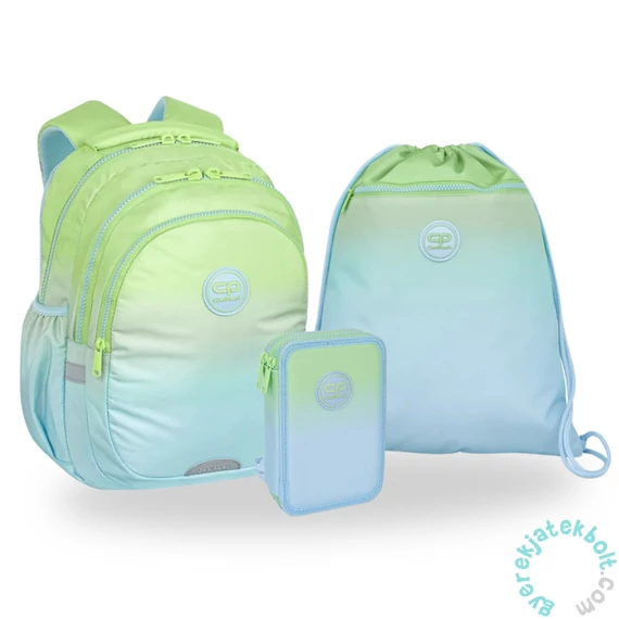 Coolpack - Jerry ergonomikus iskolatáska szett - Gradient Mojito felszerelt emeletes tolltartóval (F029755-1-szett)