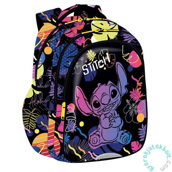 Coolpack - Jerry iskolatáska, hátizsák - 3 rekeszes - Disney Fashion - Stitch - Black (F029886)