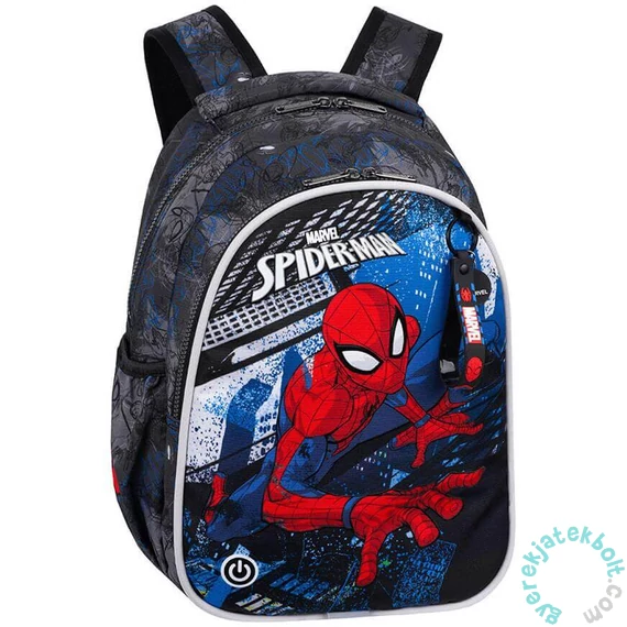 Coolpack - Jimmy LED-es iskolatáska, hátizsák - 2 rekeszes - Disney - Spiderman (F110777)