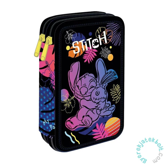Coolpack - Jumper 2 felszerelt 2 emeletes tolltartó - Disney Fashion - Stitch - Black (F066886)