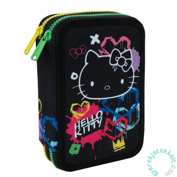 Coolpack - Jumper 2 felszerelt 2 emeletes tolltartó - Hello Kitty - Black Neon (F066034)