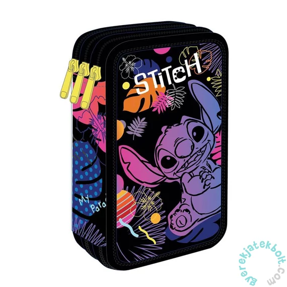 Coolpack - Jumper 3 felszerelt 3 emeletes tolltartó - Disney Fashion - Stitch - Black (F067886)