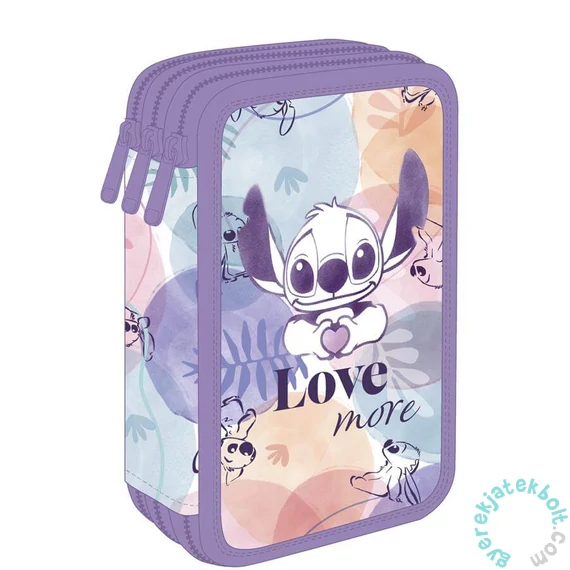 Coolpack - Jumper 3 felszerelt 3 emeletes tolltartó - Disney Fashion - Stitch - Love more (F067885)