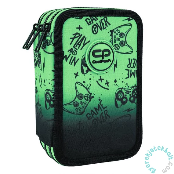 Coolpack - Jumper 3 felszerelt 3 emeletes tolltartó - Gradient Green - Game Over (F067969)