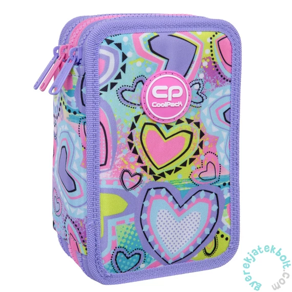 Coolpack - Jumper 3 felszerelt 3 emeletes tolltartó - Pastel Heart (F067832)