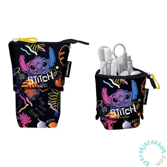 Coolpack - Mona egyterű tolltartó - Disney Fashion - Stitch - Black (F143886)
