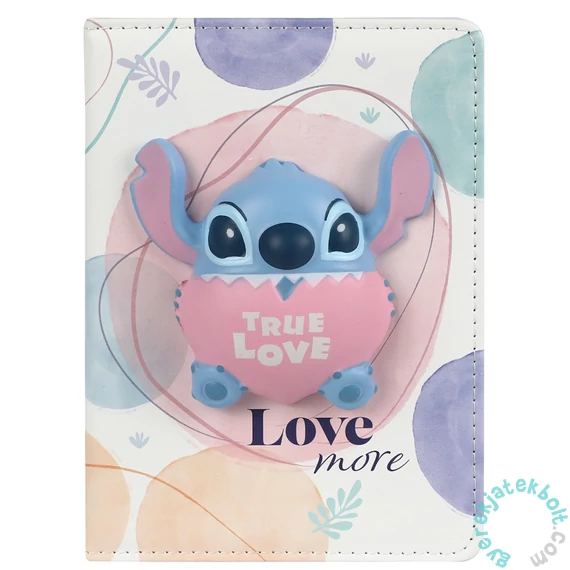 Coolpack - Squishy 3D - 100 lapos B/6 jegyzetfüzet - Disney Fashion - Stitch - Love more (75248PTR)