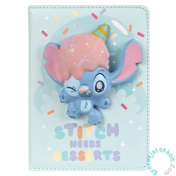Coolpack - Squishy 3D - 100 lapos B/6 jegyzetfüzet - Disney Fashion - Stitch - Need desserts (75231PTR)