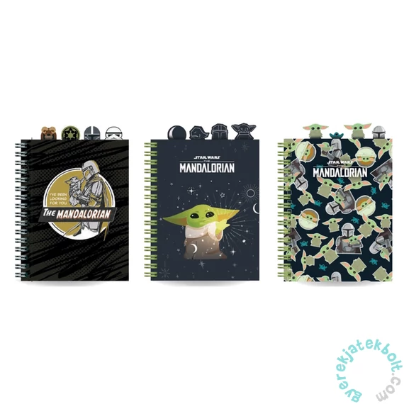 Coolpack - Star Wars - Mandalorian A/5 spirálfüzet - háromféle