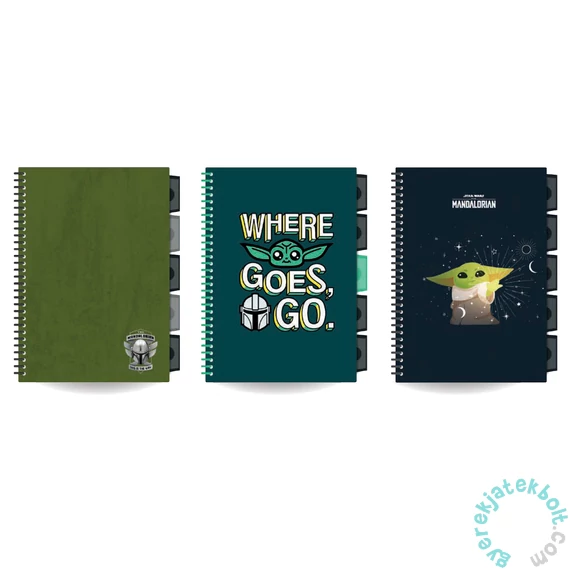 Coolpack - Star Wars - Mandalorian B/5 spirálfüzet - háromféle