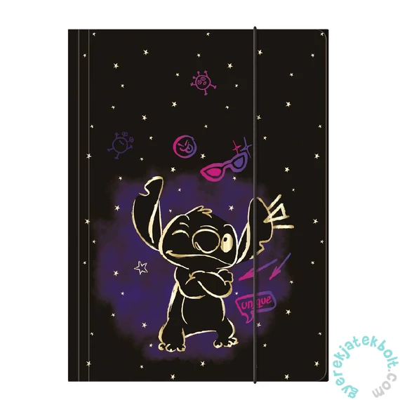 Coolpack - Stitch A/4 kemény fedeles gumis mappa - Gold (01126PTR)