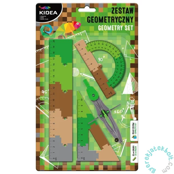 Kidea 4 db-os geometriai készlet - Zöld (ZGPA20CM4KA)