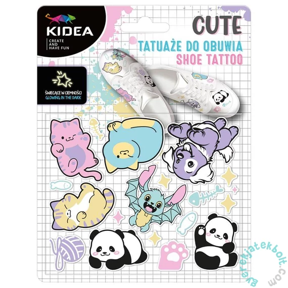 Kidea sötétben világító cipő tetoválás - Cute (TZOCKA)