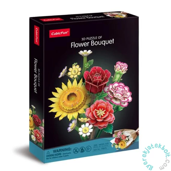CubicFun 285 db-os 3D puzzle - Vegyes virágcsokor (P867)