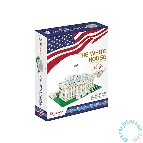 CubicFun C060 - Mini Fehér-ház - 64 db-os 3D puzzle