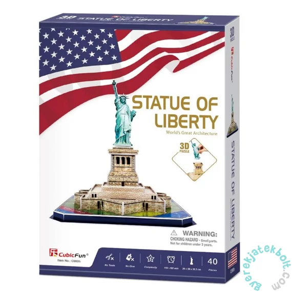 CubicFun C080 - Mini Szabadság -szobor - 40 db-os 3D puzzle
